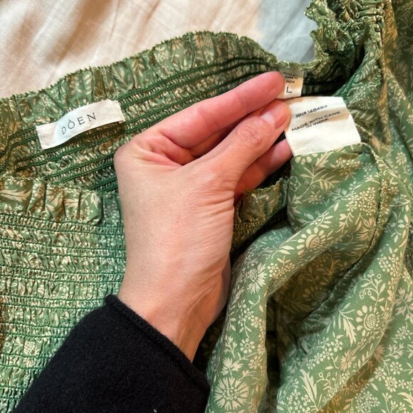 Dôen Colette Dress in Green Garden Bloom Size L - Picture 8 of 16